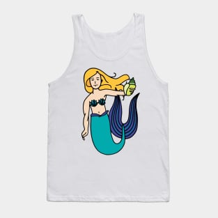 Mermaid Illustration Tank Top